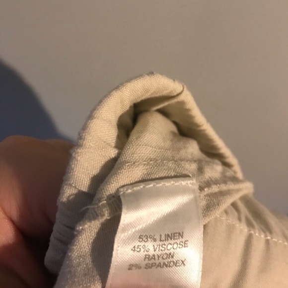 J.jill cream wide legged linen pants size medium - Picture 6 of 6